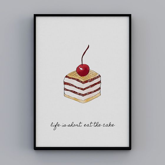 Charming Low Poly Cake 3D Model