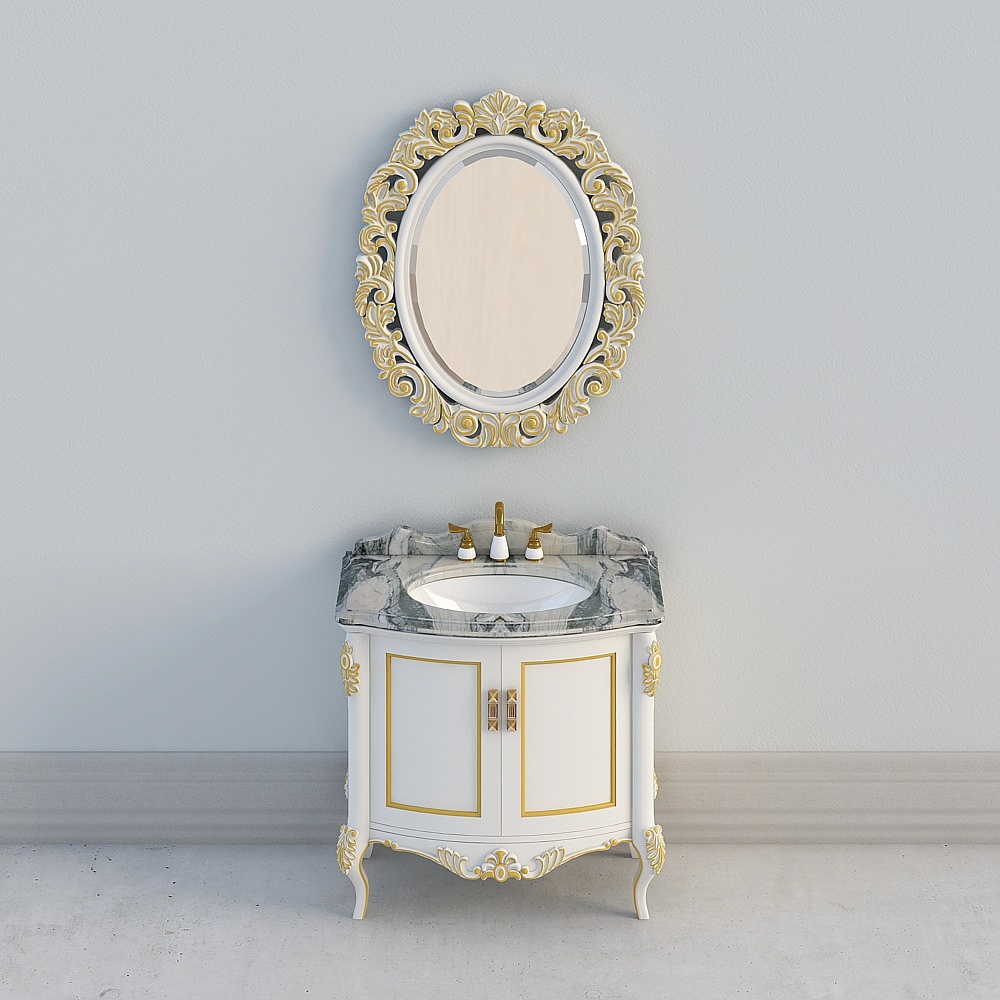 Royal Bathroom Vanity 3D model