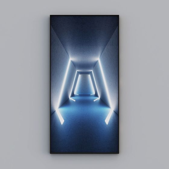 Neon Corridor 3D model - Perfect for Modern Spaces