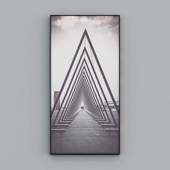 Futuristic Low-Poly Geometric 3D Model