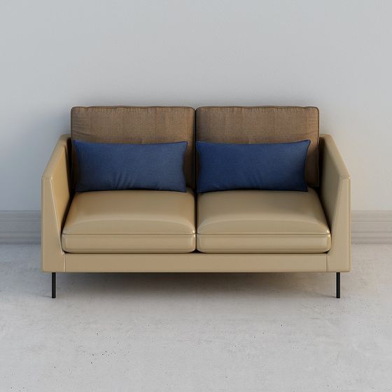 Contemporary Low-Polygon Sofa 3D model