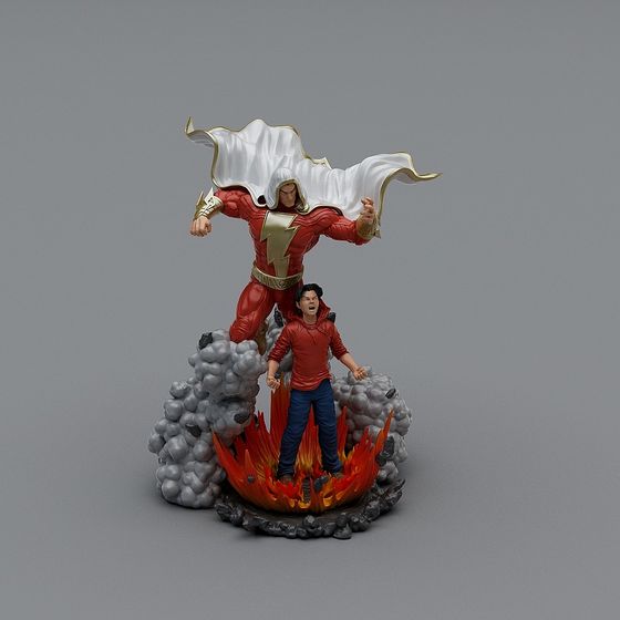 Flash vs. Victim 3D Model - Superhero Showcase