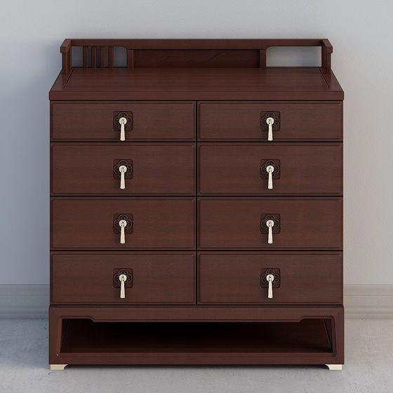 Stylish Chinese Storage Cabinet 3D model for Modern Spaces