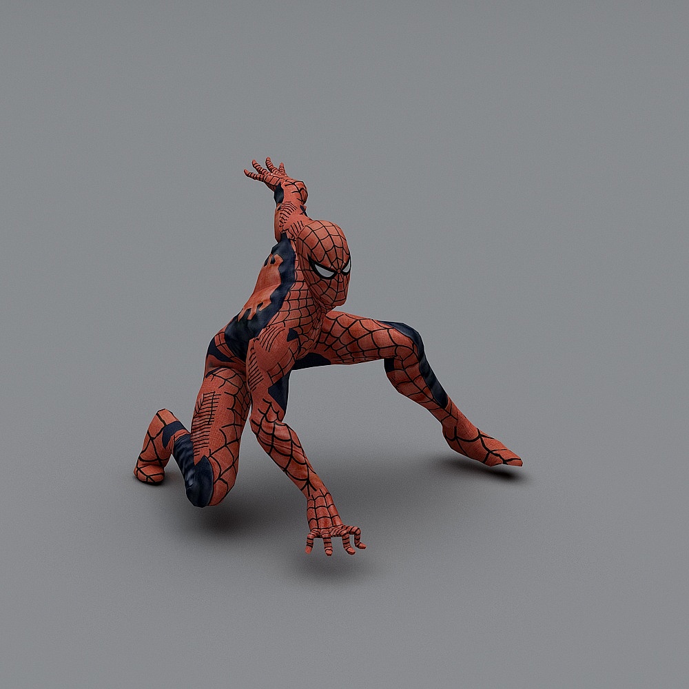 Dynamic Spider-Man Pose 3D model