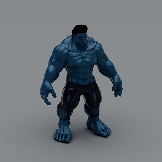 Powerful 3D Model of the Hulk - Free for Creative Use