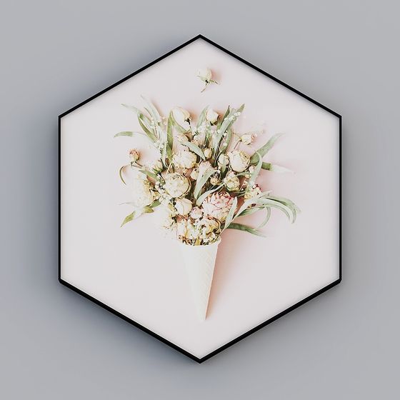 Dreamy Low-Polygon Flower Bouquet 3D model