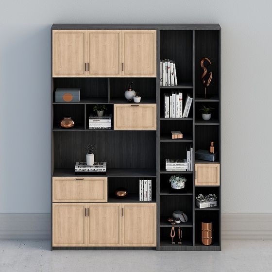 Modern 3D Bookshelf Model with Practical Design