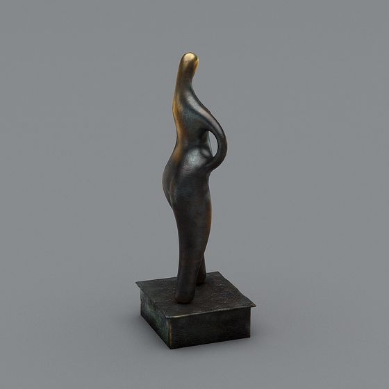 Abstract Female Sculpture 3D Model