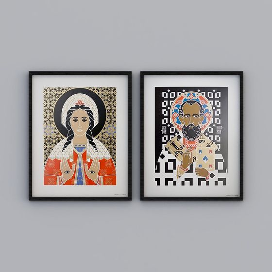 Elegant Low Poly Religious Icon 3D Model