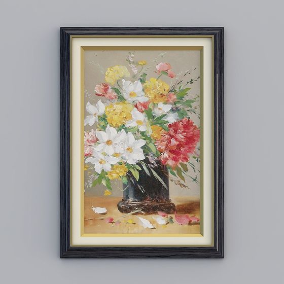 Beautiful Flower Vase 3D model for Artistic Creations