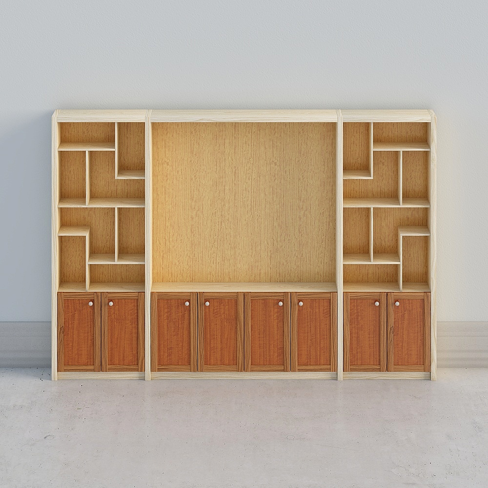 Modular Bookshelf 3D model