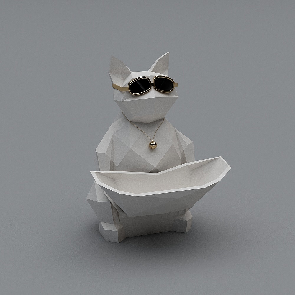 Cool Cat 3D model - Sleek and Stylish