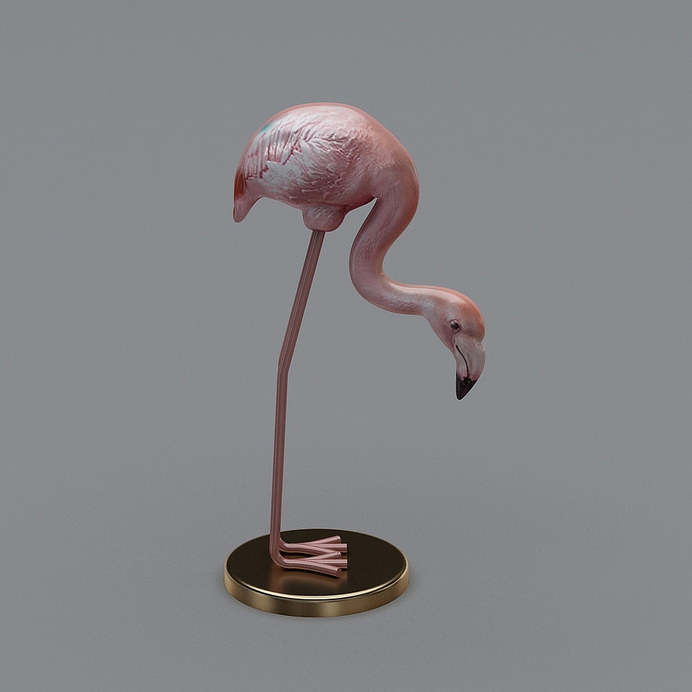 Elegant Flamingo 3D model for Tranquil Settings