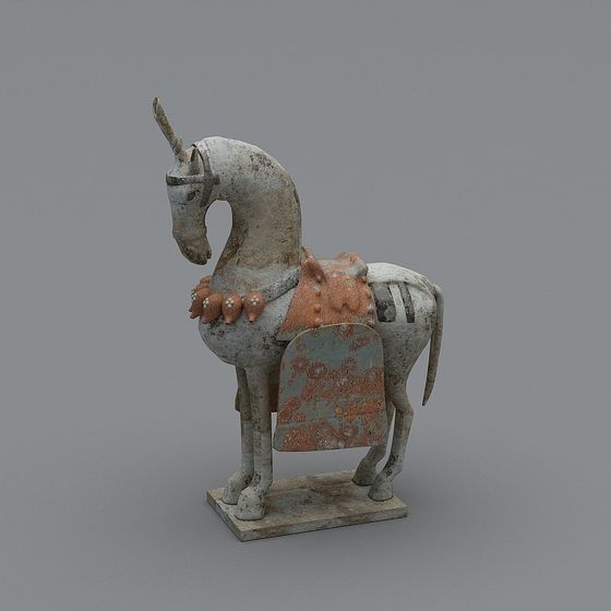 Ancient War Horse 3D model
