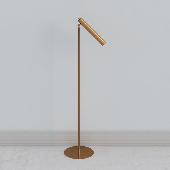 Copper Floor Lamp 3D model - Modern Minimalist Design