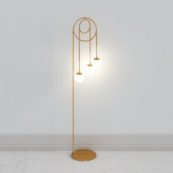 Stylish Geometric Pendant Light 3D model