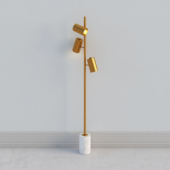Golden Branch Floor Lamp 3D model for Modern Spaces