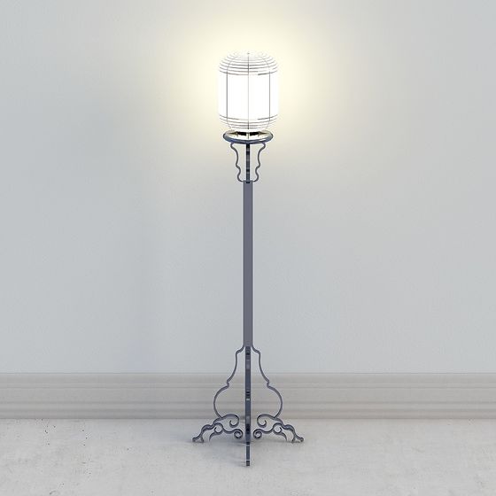 Vintage Floor Lamp 3D model for Artistic Spaces