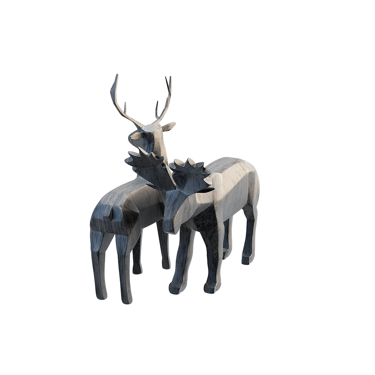 Forest Alliance 3D Model – Low-Poly Deer with Natural Textures