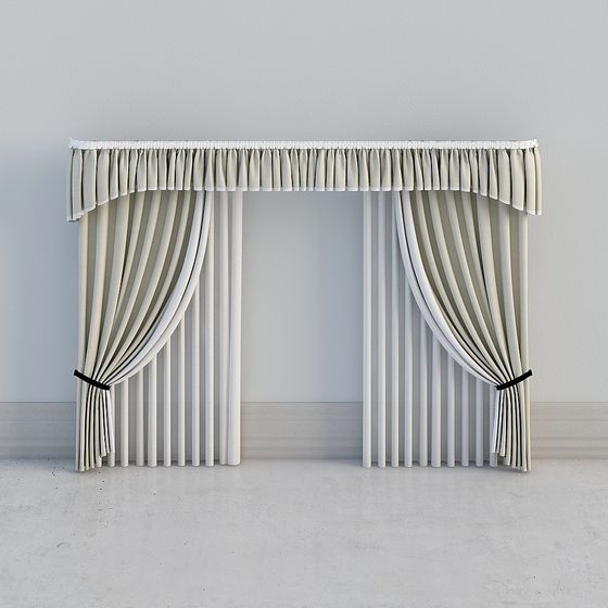 Modern Artistic Curtain 3D model
