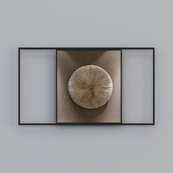 Round Mirror 3D model - A Blend of Modern Art and Geometry