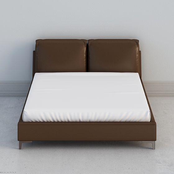 Modern Minimalist 3D Bed Frame Model
