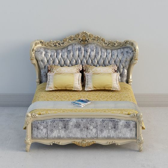 Elegant Luxury Bed 3D Model