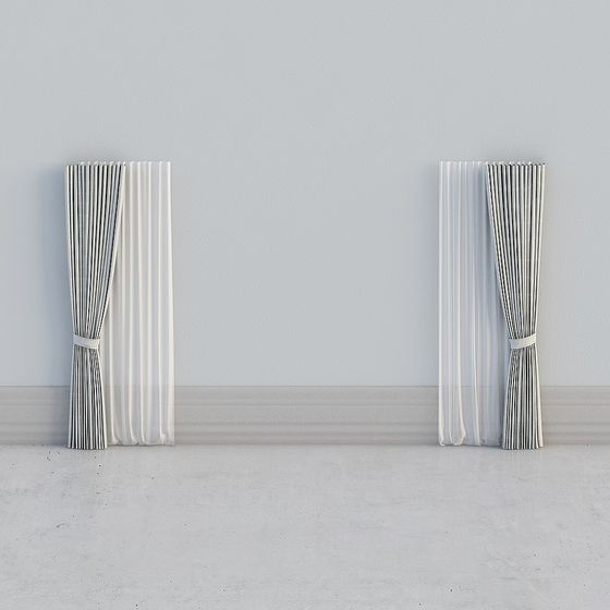 Stylish Curtain 3D model for Contemporary Spaces