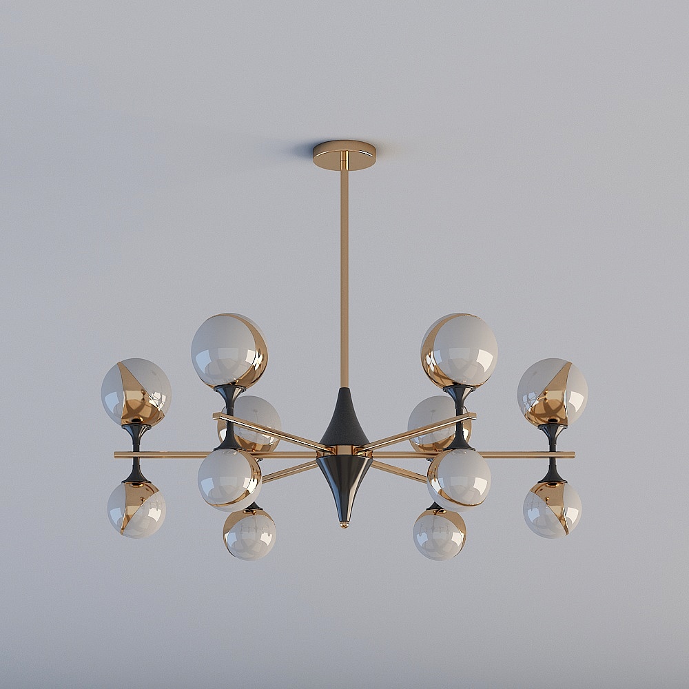 Glam Sphere Chandelier 3D model
