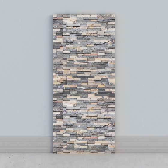 Artistic Low-Poly Stone Wall 3D model for Modern Designs