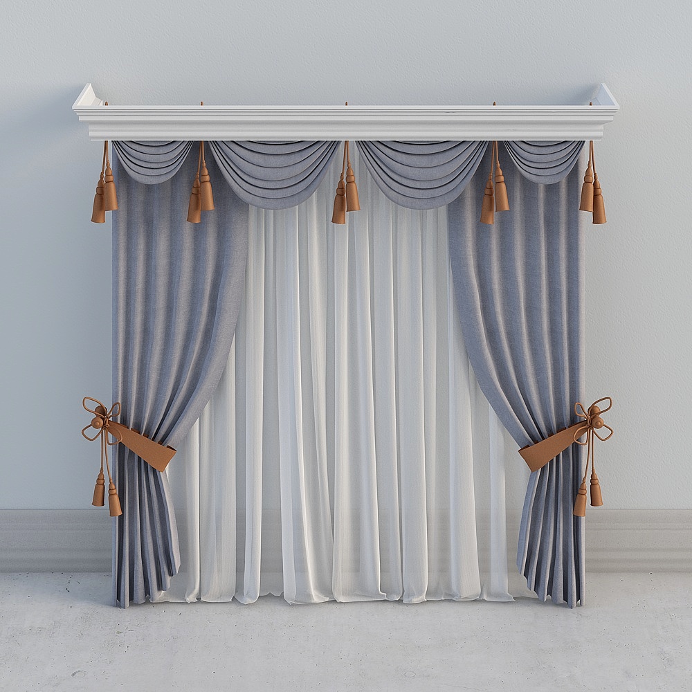 European neoclassical light luxury curtains 4