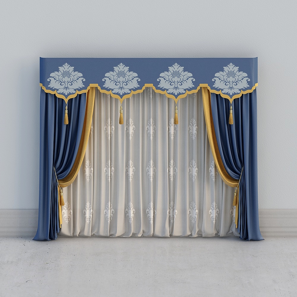 European floor-to-ceiling curtains
