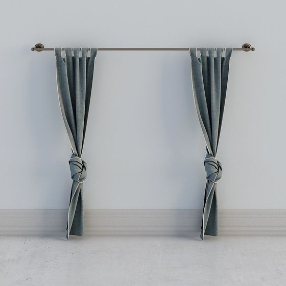 Stylish Low-Poly Curtain 3D Model for Creative Projects