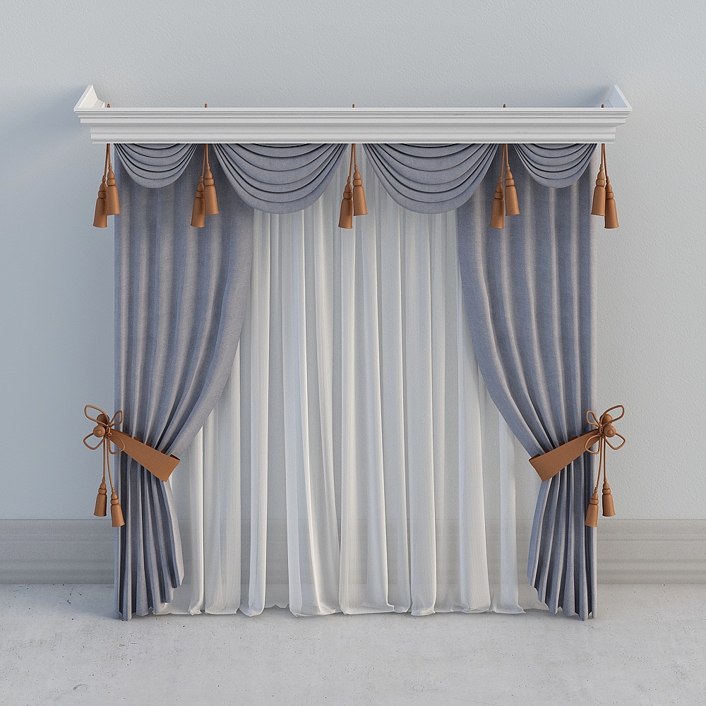European neoclassical light luxury curtains 4