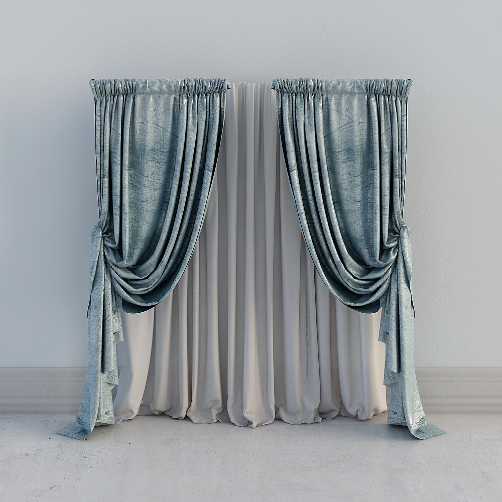 European neoclassical light luxury fabric curtains 6