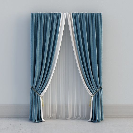 Elegant 3D Curtain Model for Modern Interiors