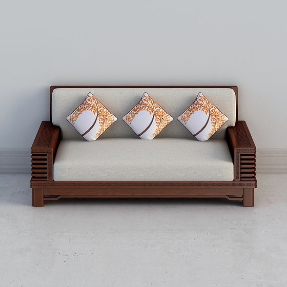 Stylish 3D Sofa Model for Modern Interiors