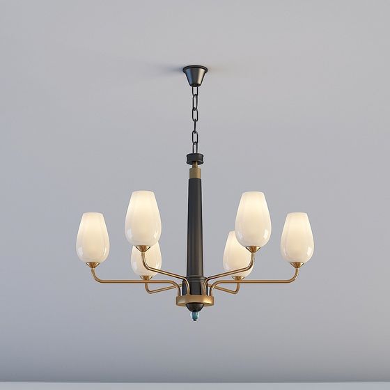 Stylish Low-Poly Chandelier 3D model for Modern Spaces