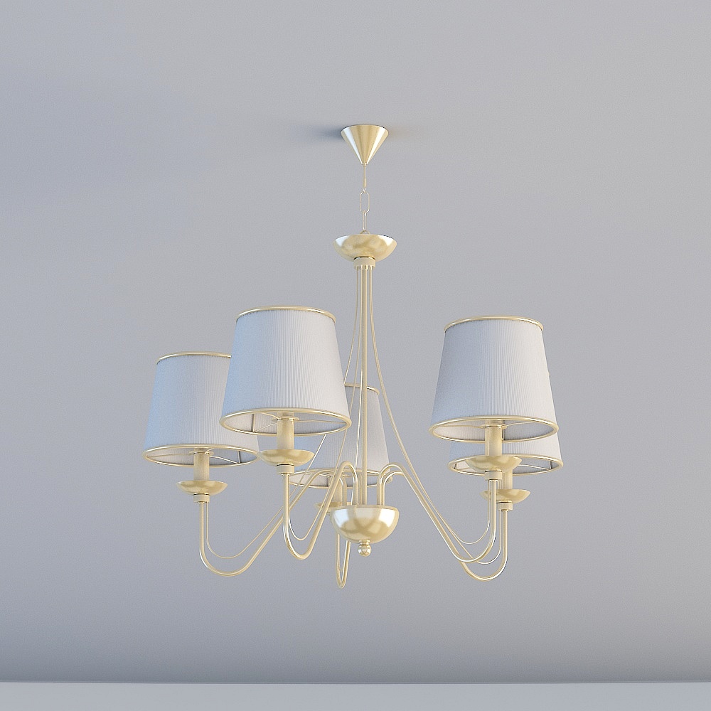 Elegant Low Poly Chandelier 3D model