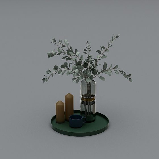 Lush Green Vase 3D model