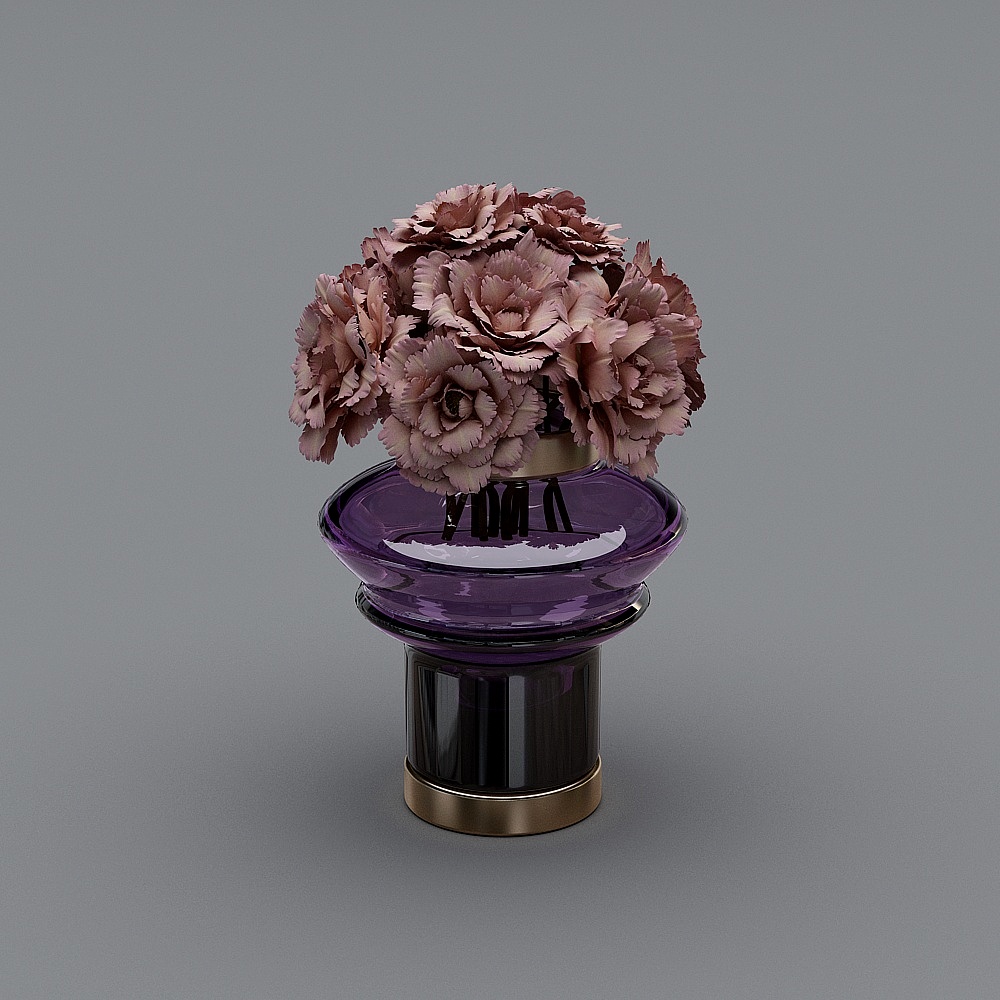 Floral red flowers ceramic vase