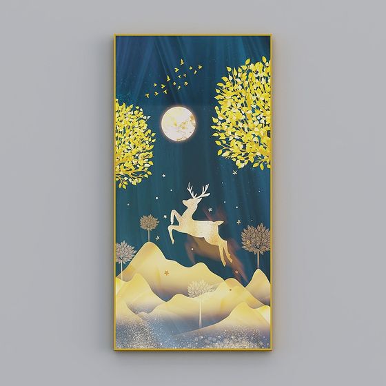 Moonlit Deer Shadow 3D model