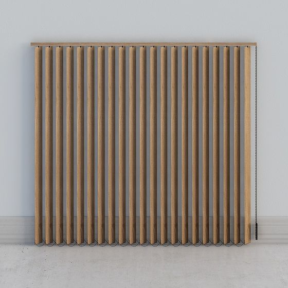Low-Poly Wooden Shutter 3D model