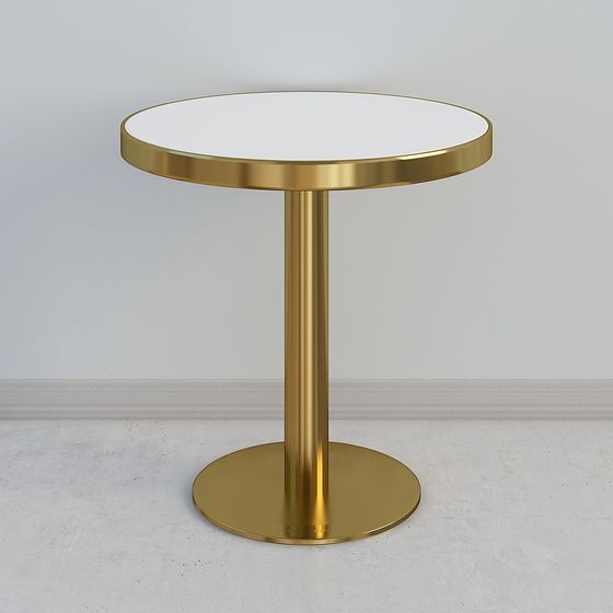 Chic Earth Tone Round Table 3D Model for Dining Spaces
