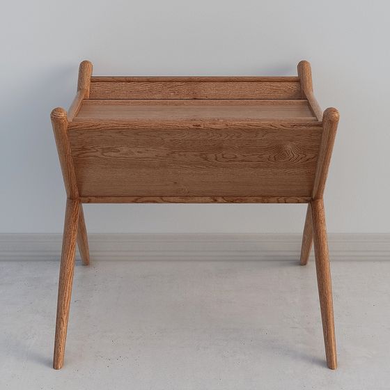 Oak Side Table 3D model