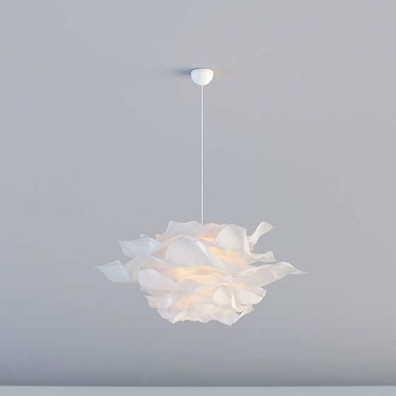 Elegant Floral Chandelier 3D model