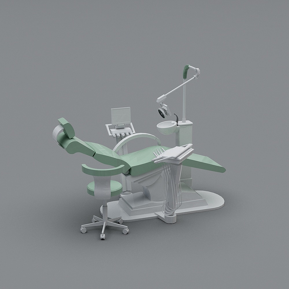 Low Poly Dental Clinic Chair 3D model