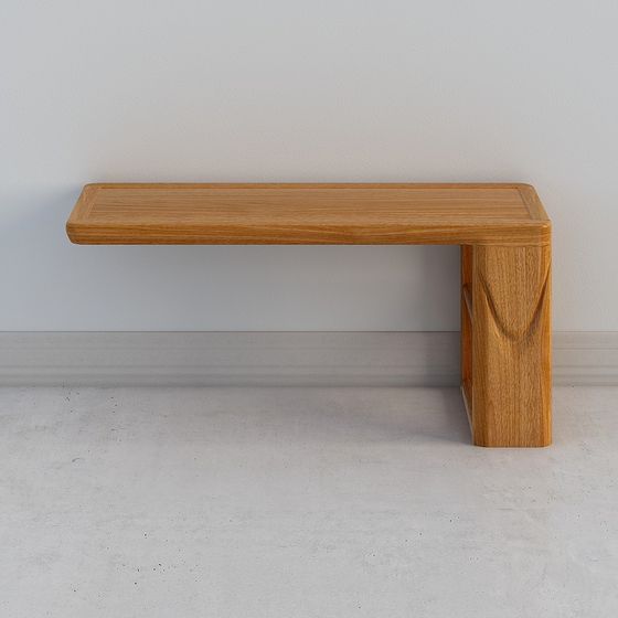 Wooden Floating Bench 3D model