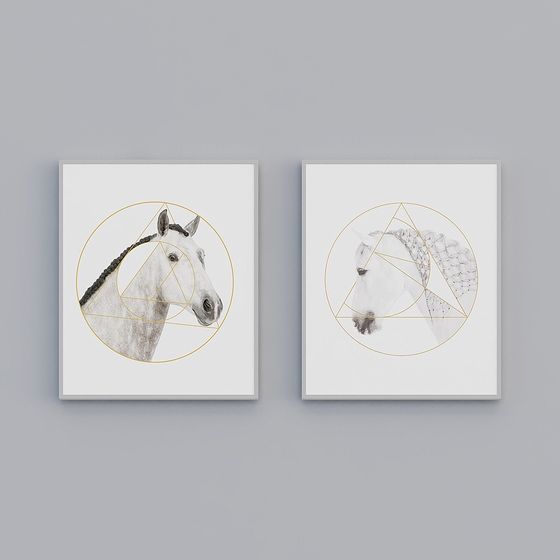 Stylish Low Polygon Horse Rhythm 3D Model