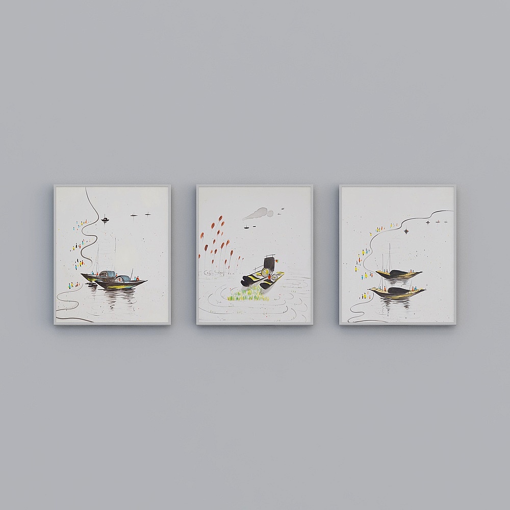 three-piece decorative painting